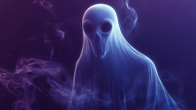 Ethereal Ghost Emerging from Mysterious Mist