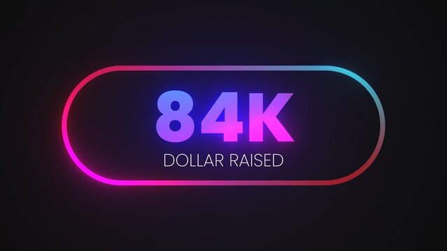 Neon Gradient Counter Pill Badge Dark Title