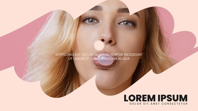 Blush Pink Organic Shape Beauty Portrait Reveal