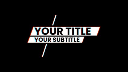 RGB Glitch Chromatic Split Bold Animated Title