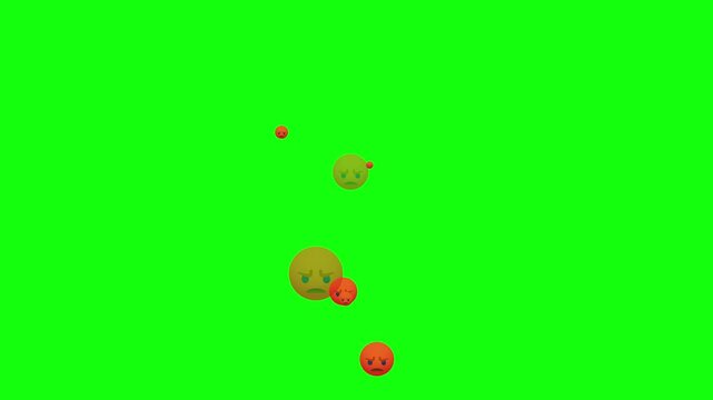 angry react icon  animation video for social media ,fb,youtube .4K live reactions of Facebook sad and anger emoji icons in an alpha channel. Social media live reactions for all Social media. 