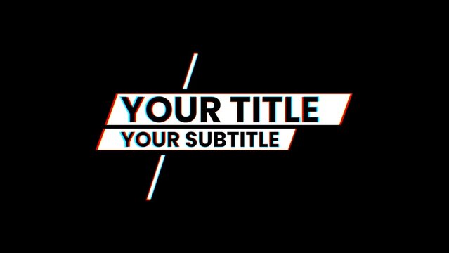 RGB Glitch Chromatic Split Bold Animated Title