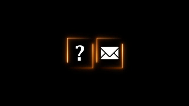 Q and A concept. Q and A symbols on neon on a black background. Illustration for frequently asked questions concepts in websites, social networks, business issues. Recommendation concept.4k video