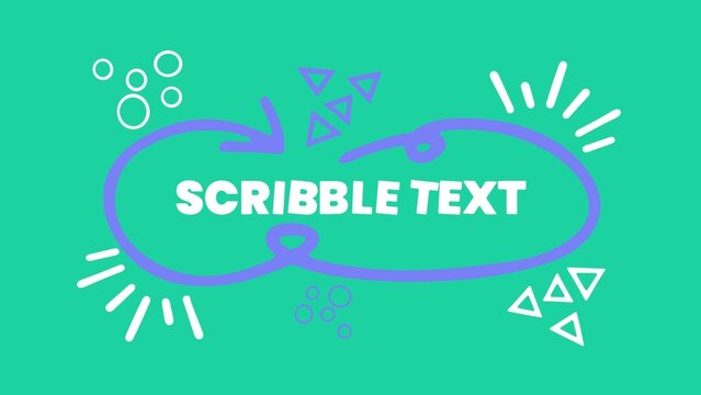 Scribble Doodle Teal Purple Burst Animated Title