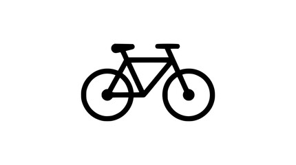 Fototapeta premium Simple vector graphic illustration of a bicycle in black
