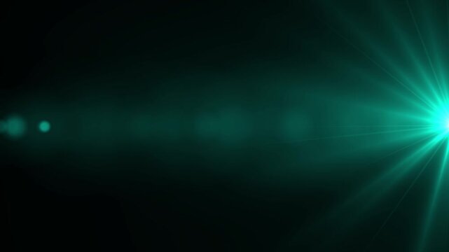Stylish blue light effect isolated on black background. Flying glowing glitters. Glowing star with sparkles. 4k motion graphics video animation