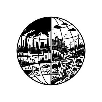 Climate Change and Sustainability Planet Earth Concept Vector Illustration