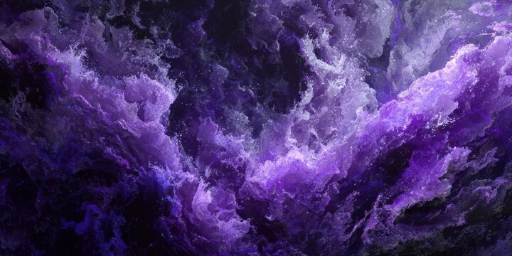 Vibrant purple liquid flows and splashes with dynamic texture.