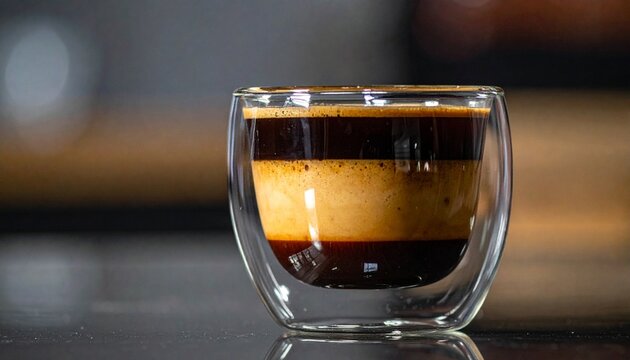 Espresso Coffee Swirl in Glass Cup