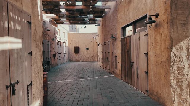 A view of Al Fahidi Historical Neighbourhood, a landmark of Dubai&rsquo;s cultural heritage.