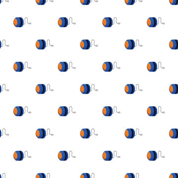 Yo yo toys creating a repeating pattern on white background