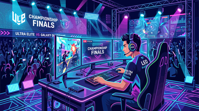 Exciting Esports Championship Finals with Gamer in Action Live Stream