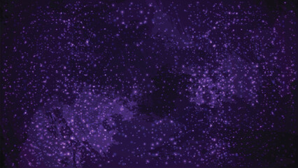 Dark Purple Galaxy Space Background with Cosmic Nebula and Star Field Texture © Toing