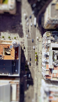 Premium Overlays Tilt Shift 1 VERTICAL &ndash; Miniature World Effects, Selective Focus Overlays and Cinematic Depth Visual Styles for Video Editing