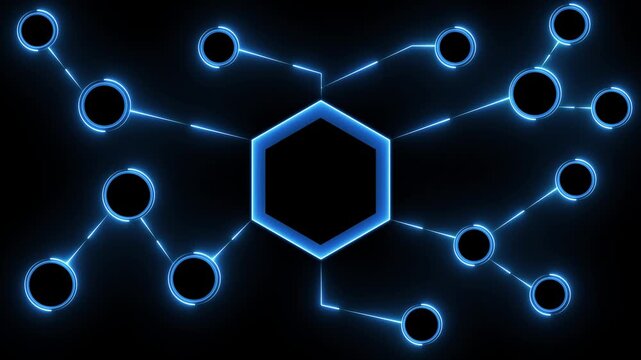 Ai tools or neon box. Multi function for Agentic AI technology motion background. Multi agent AI systems, Automate daily Tasks Smart AI solutions improve efficiency, Automate repetitive work. 4K