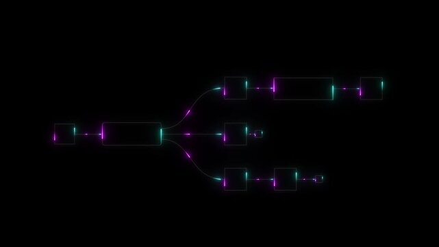 Multi function for Agentic AI technology motion background. Multi agent AI systems, Automate daily Tasks Smart AI Automate repetitive work. Digital Data moving technology surface.