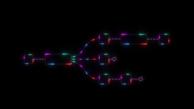 Multi function for Agentic AI technology motion background. Multi agent AI systems, Automate daily Tasks Smart AI Automate repetitive work. Digital Data moving technology surface.