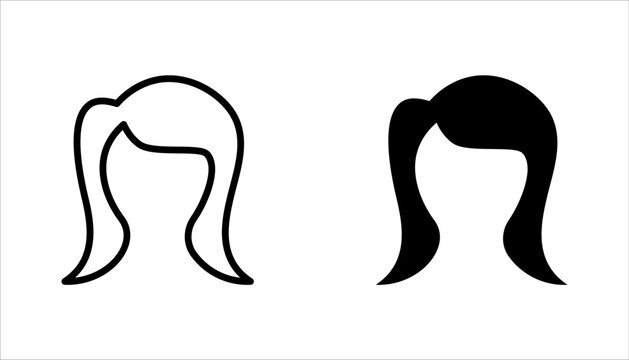 Wig icon set. wig icon for web design vector illustration on white background