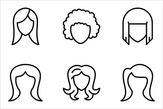 Wig icon set. wig icon for web design vector illustration on white background