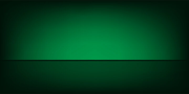 Empty green studio room wall background. Clean design for displaying product. Space for selling products on the website. Vector illustration.
