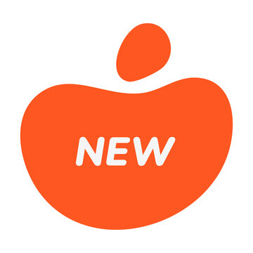 New Tag Vivid Orange Blob