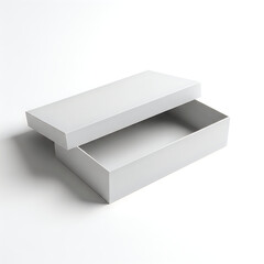 Fototapeta premium Minimalist white geometric drawer with sliding top