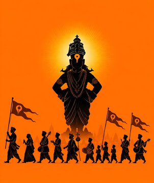 Radiant Vitthal Vitthala Vithu Mauli Pandurang Vithoba Rakhumai Ashadhi Kartiki Kamika Putrada Rama Papankusha Aja Ekadashi Celebration Illustration