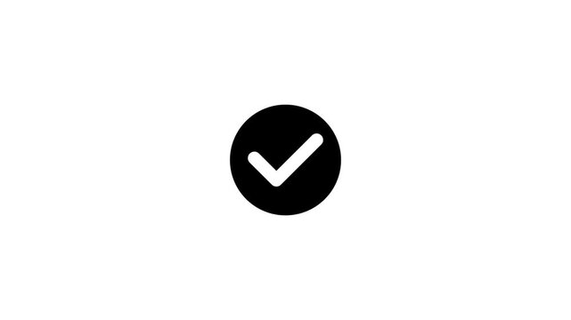 check mark icon animation.tick confirm correct accept select checkbox circle sign symbol