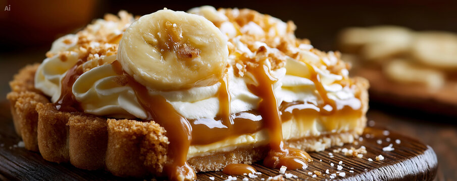Banoffee dessert with banana