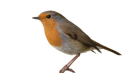 Fototapeta premium European Robin bird with orange breast and grey head