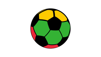 Fototapeta premium myanmar football flag, color vector illustration