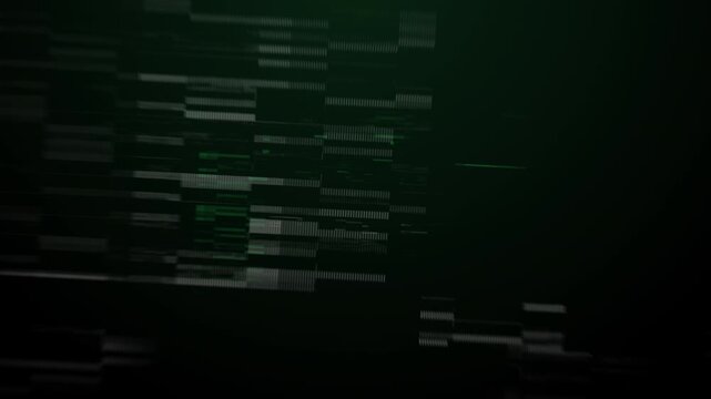 Seamless Digital Glitch Data Stream Background Loop, 4K Animation