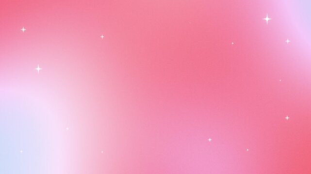 Seamless Looping Y2K Dreamcore Sparkle Star Animation on Pastel Pink White Gradient Background
