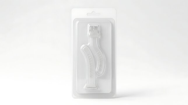 New silicone watch strap inside a clear plastic blister pack retail packaging for sale