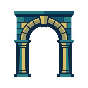 Stylized Illustration of an Architectural Archway Structure