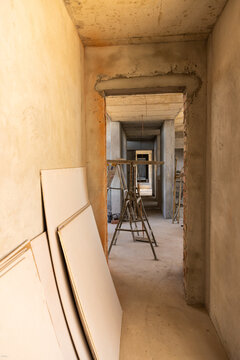 hallway corridor under construction 
