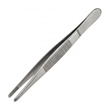 Generic medical surgical forceps tweezers isolated on white background.
