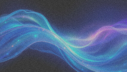 Abstract Blue and Purple Swirling Energy Waves, Glowing Light Trails, Ethereal Fluid Motion Background, Digital Art 4K grainy texture Background © HAPIXEL