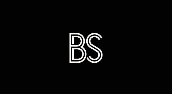 Double line monogram logo with letters BS.