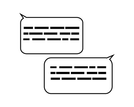 チャットのやり取りを示すシンプルな吹き出しイラスト素材