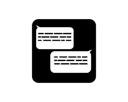 メッセージ・チャットのやり取りを示すフラットなアイコンイラスト素材