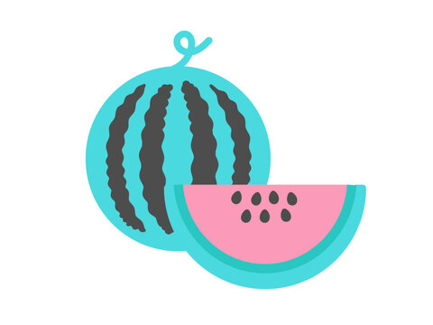 スイカ　イラスト