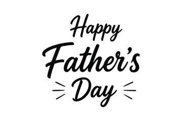 Fototapeta premium Happy Father's Day Elegant Typography Template