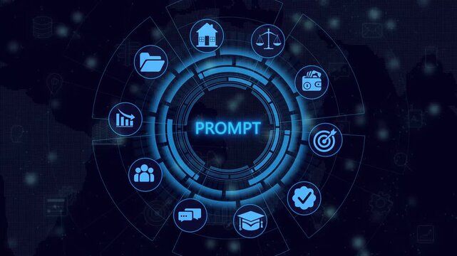 The prompt and generate buttons symbolize the process of artificial intelligence creating and producing new content and ideas. isolated on transparent background.