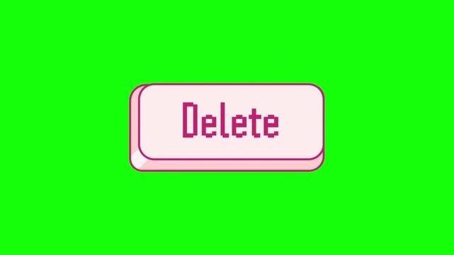 Computer keyboard delete button on green screen