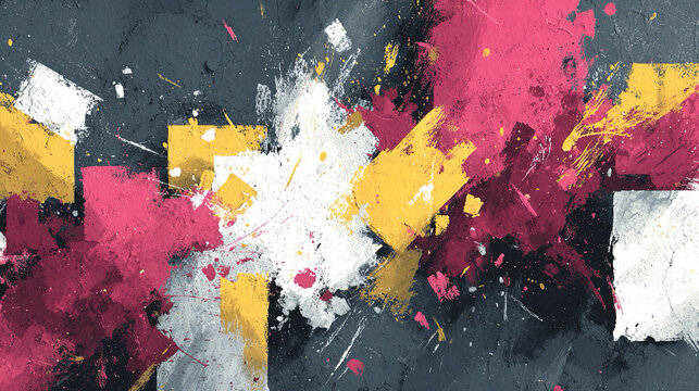 Confusion - Overlapping forms abstract disorder conceptual uncertainty visual chaos dynamic tension expressive fragmentation minimalistic complex abstraction