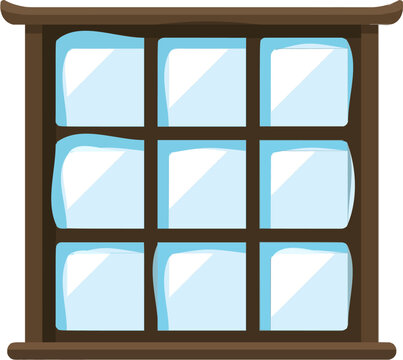 A traditional Asian window pane crafted from translucent iridescent capiz shell squares is intricately framed by a delicate dark wooden lattice, set against a solid white background in a flat vector