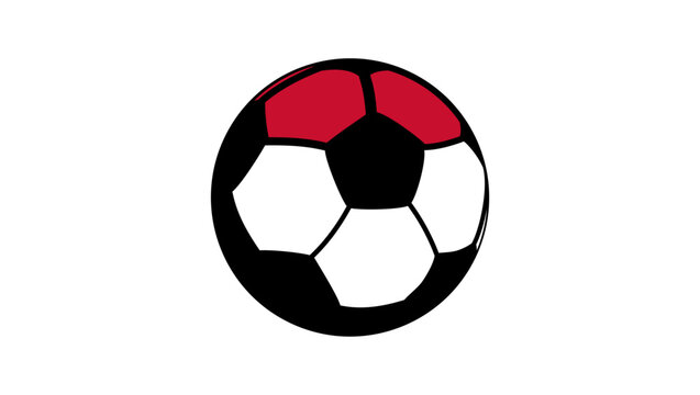 Egypt football flag, color vector illustration