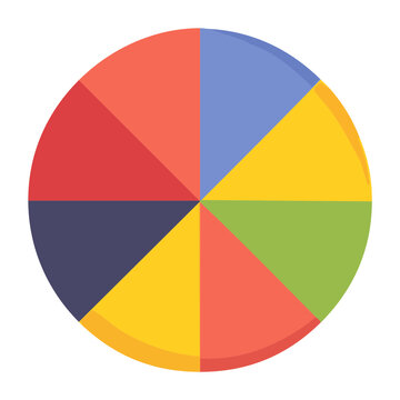 Flat color wheel vector design