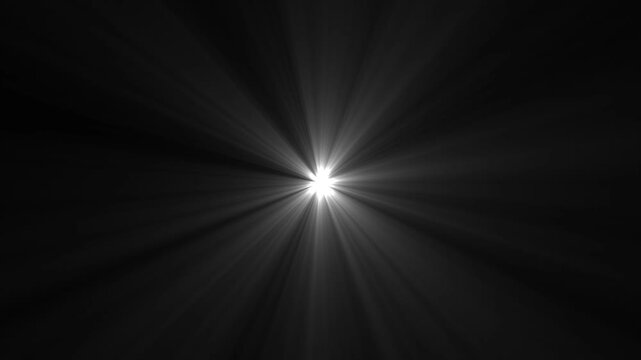 Sun light rays animation with glowing solar flares and volumetric lens leak effect.